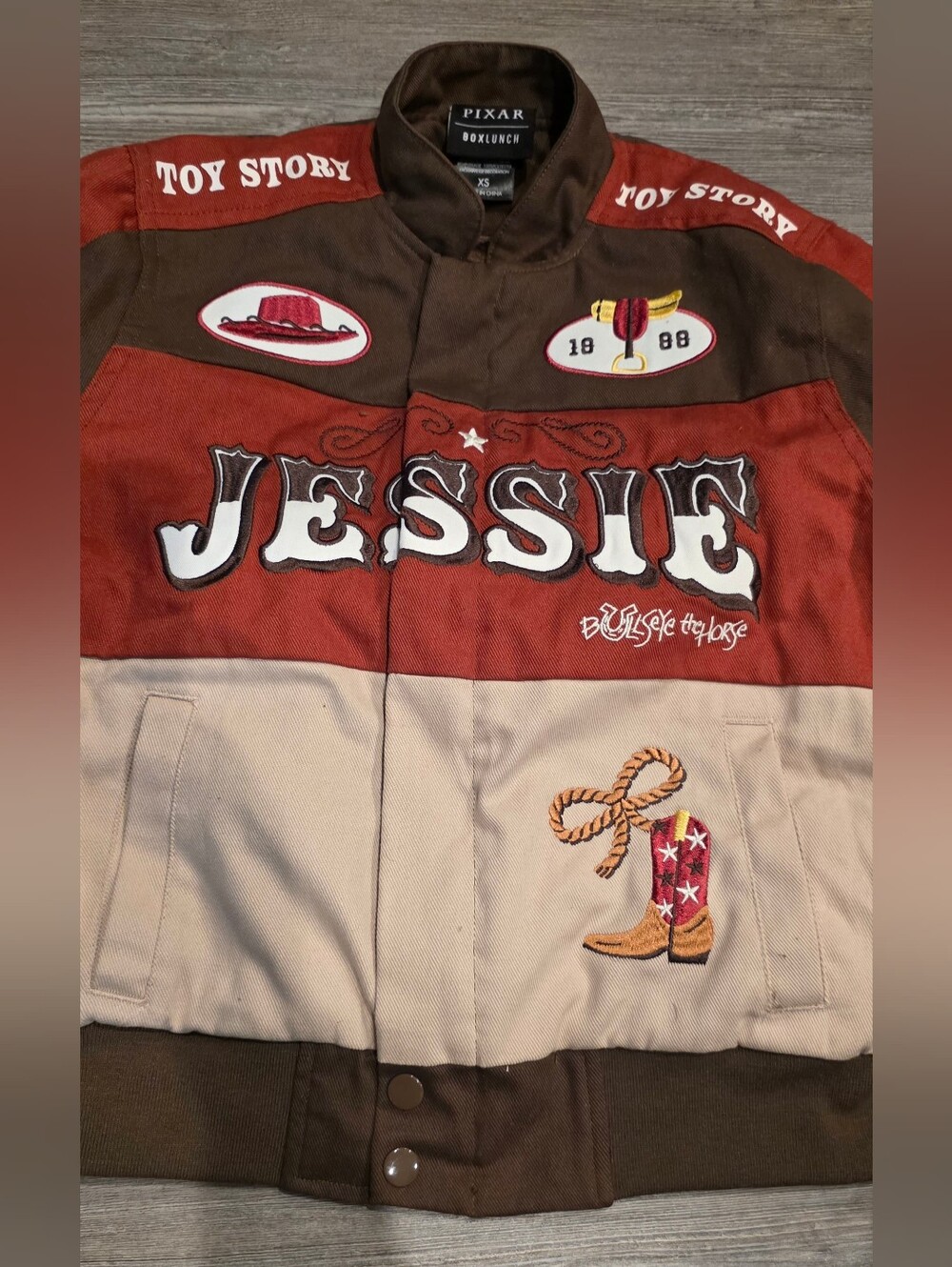 Disney Pixar Toy Story Jessie Kid's Cropped Racing Jacket - BoxLunch Exclusive - Picture 2 of 5